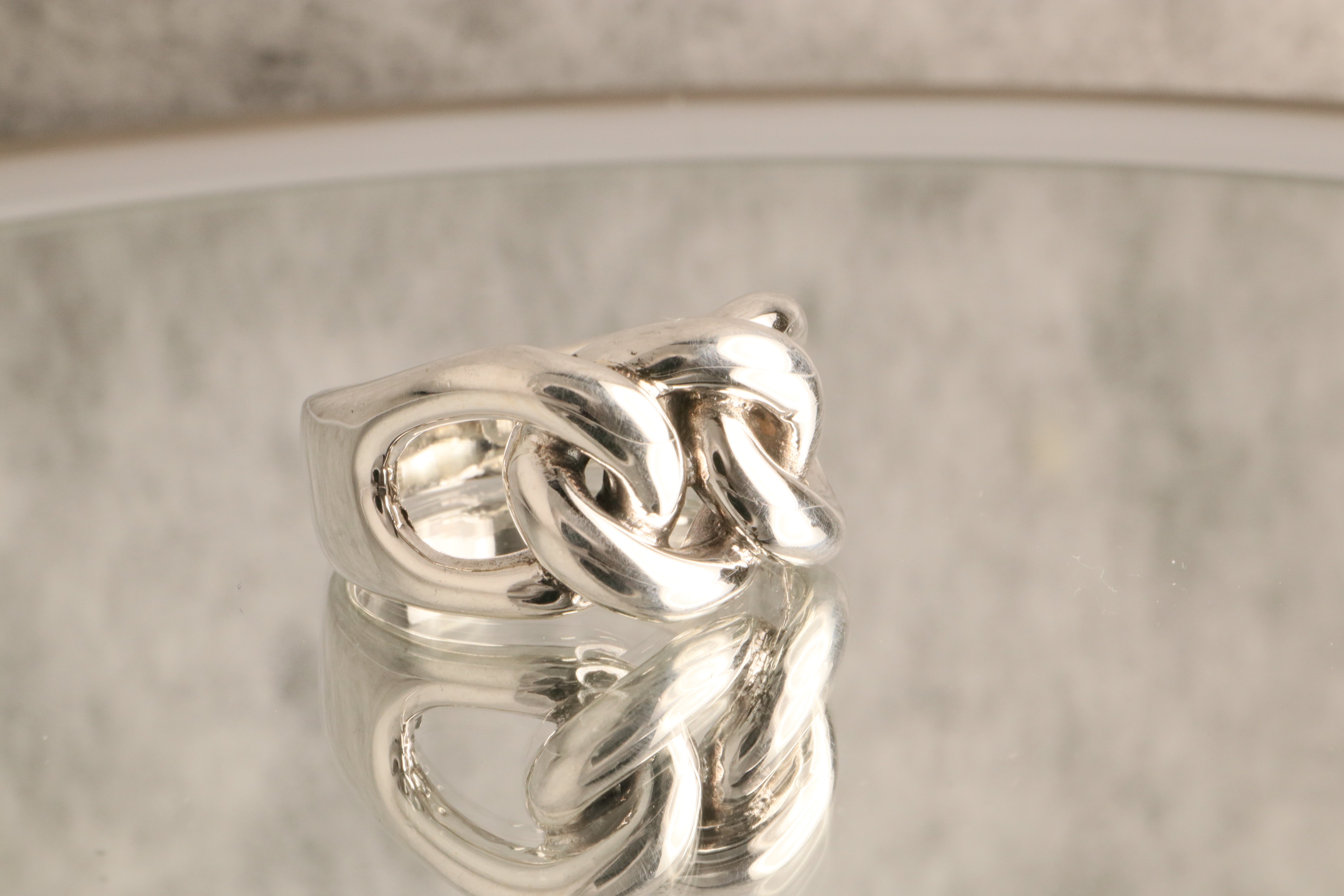 Interwoven Unity - Over 13 Grams Of Sterling Silver 925 Ring
