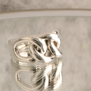 Interwoven Unity - Over 13 Grams Of Sterling Silver 925 Ring