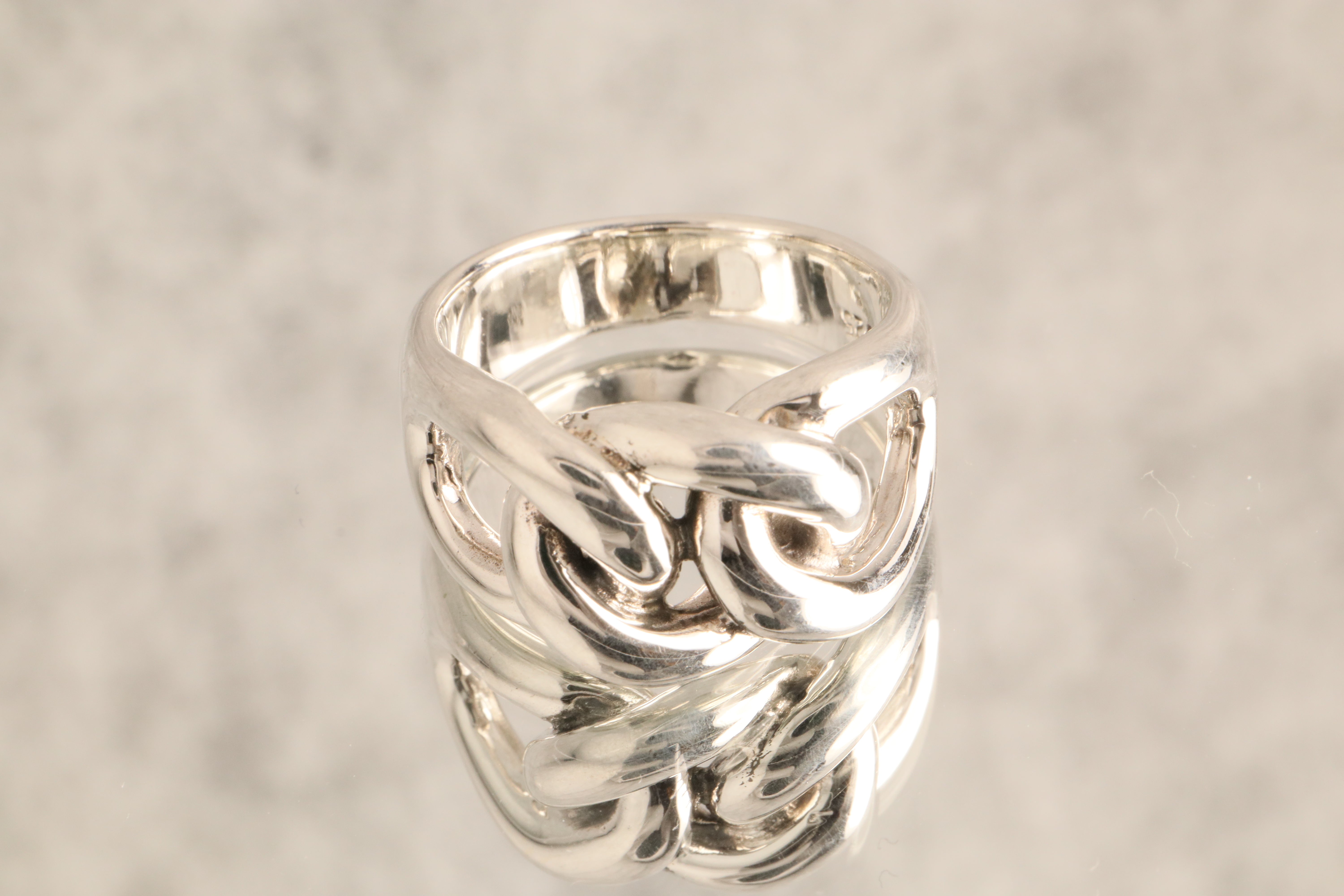 Interwoven Unity - Over 13 Grams Of Sterling Silver 925 Ring