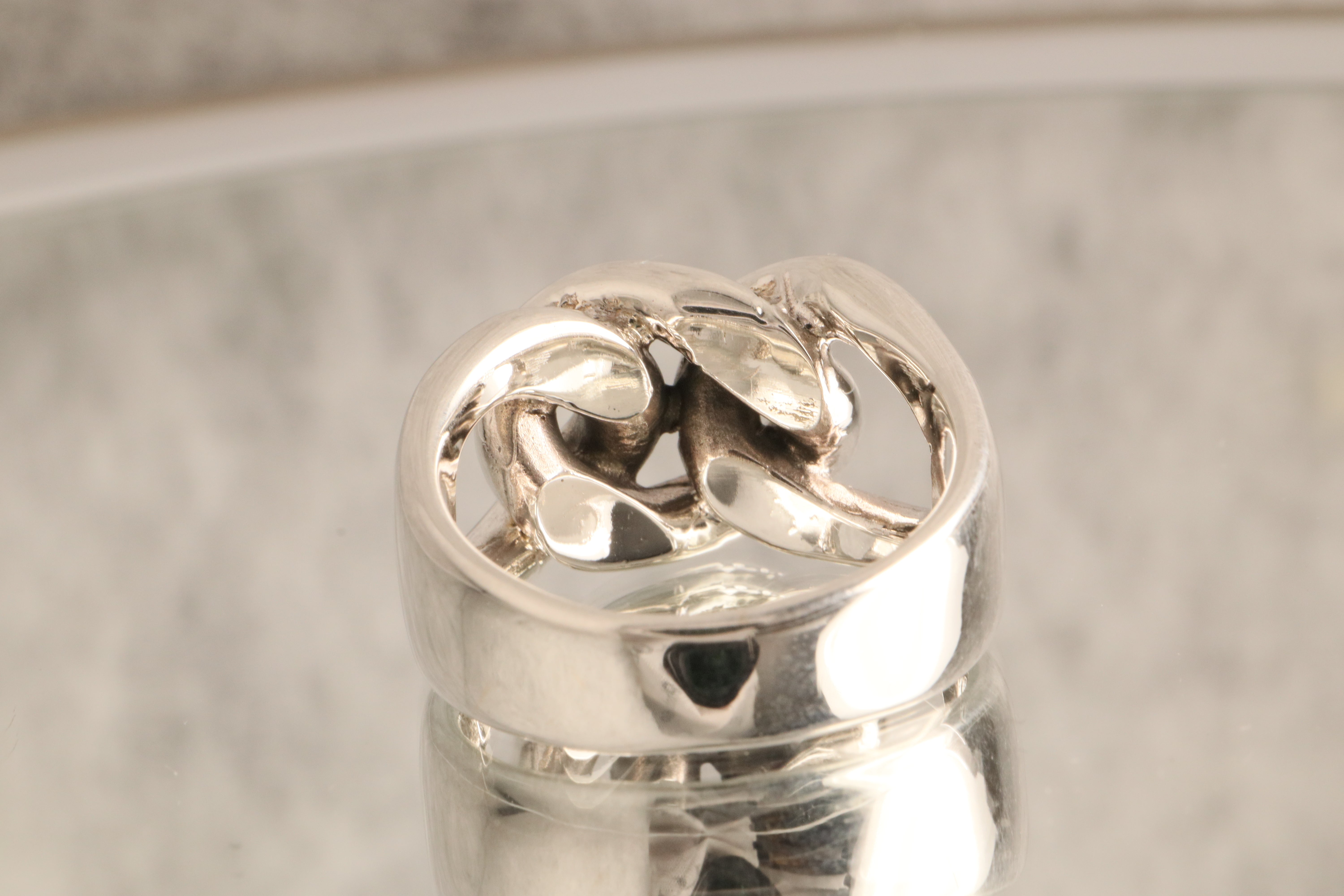 Interwoven Unity - Over 13 Grams Of Sterling Silver 925 Ring