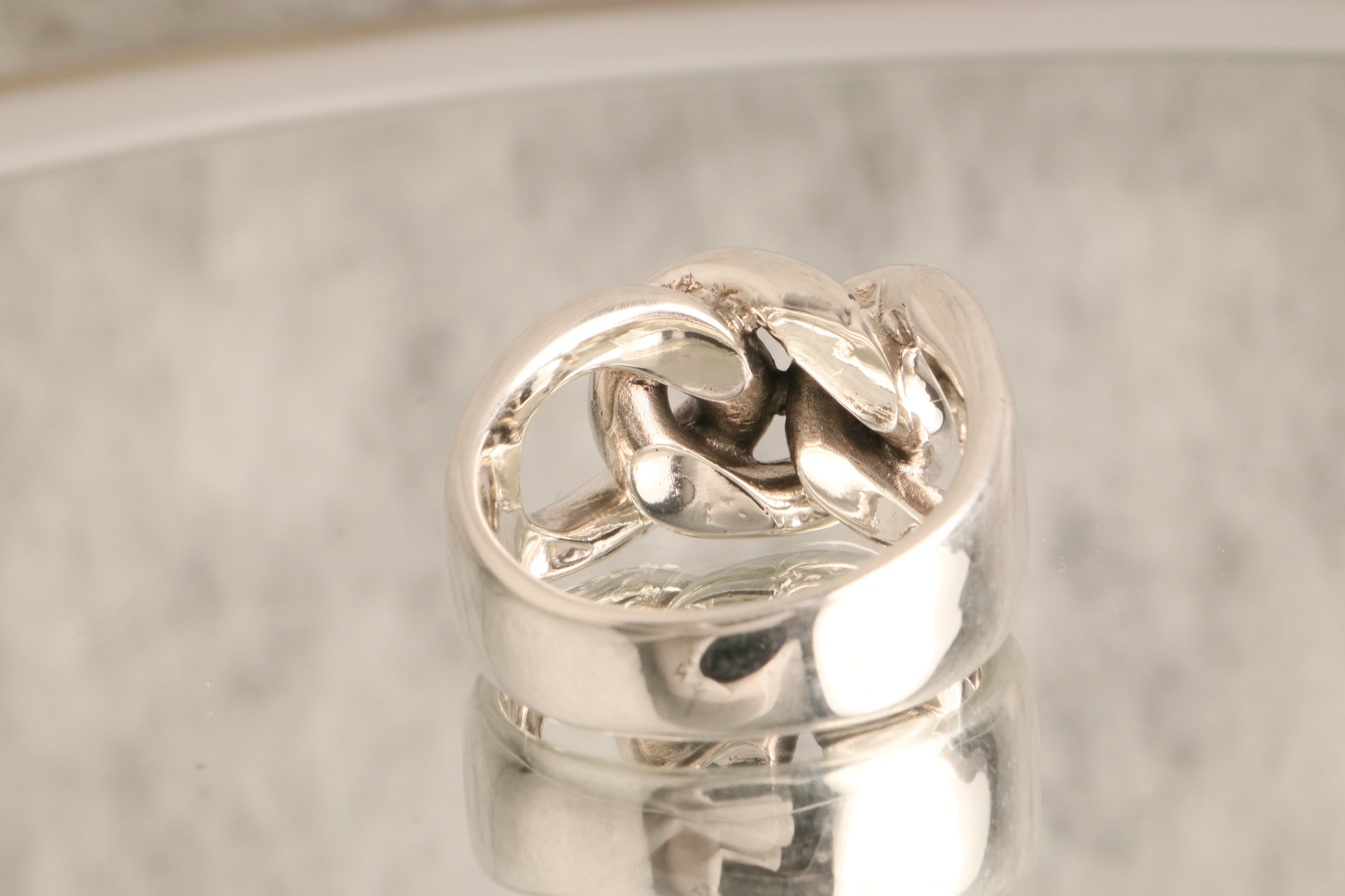 Interwoven Unity - Over 13 Grams Of Sterling Silver 925 Ring