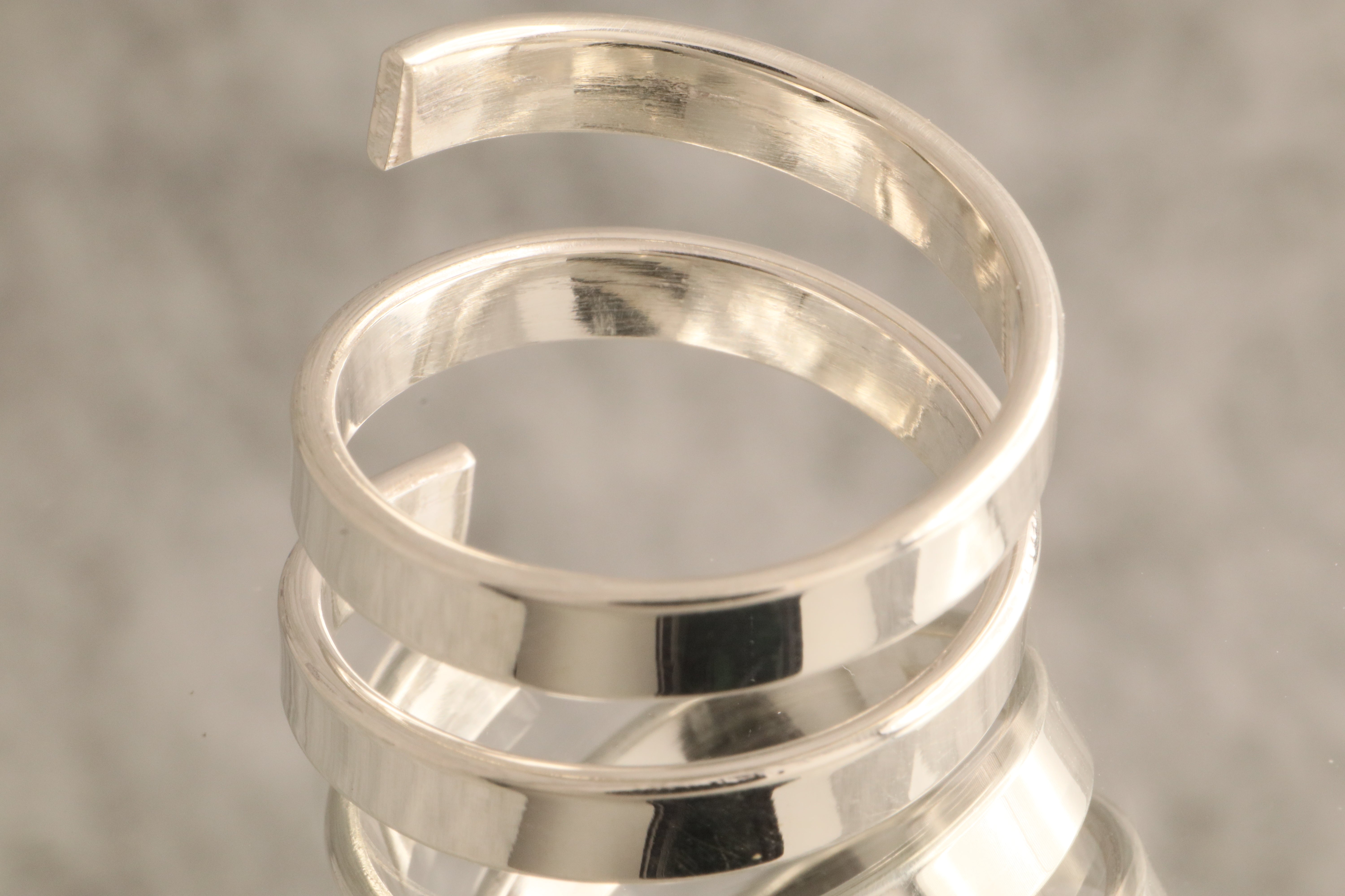 Infinite Flow - Almost 7 Grams Of 925 Silver Spiral Wrap Ring
