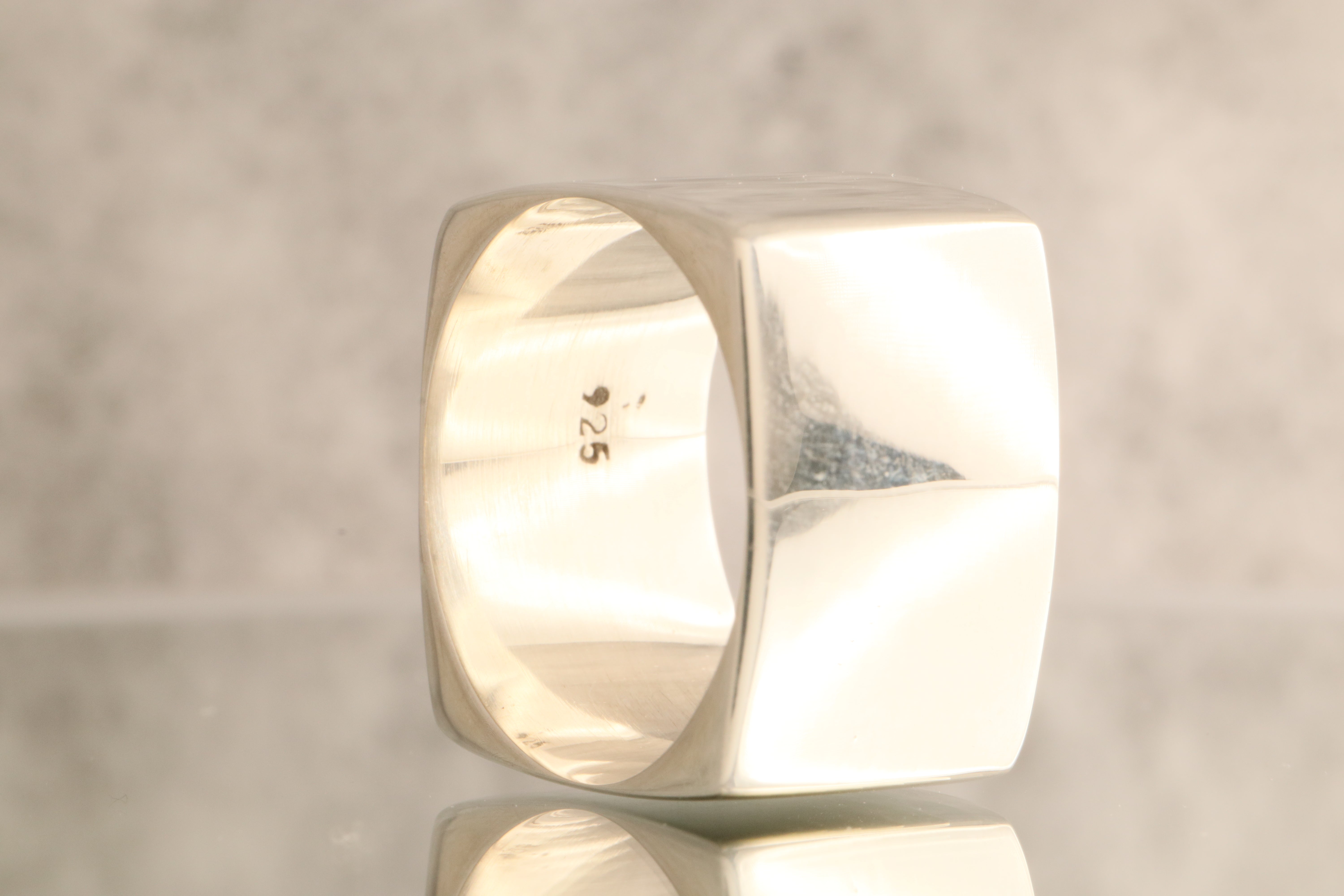 Elemental Form - Over 14 Grams Of 925 Sterling Silver Bold Ring
