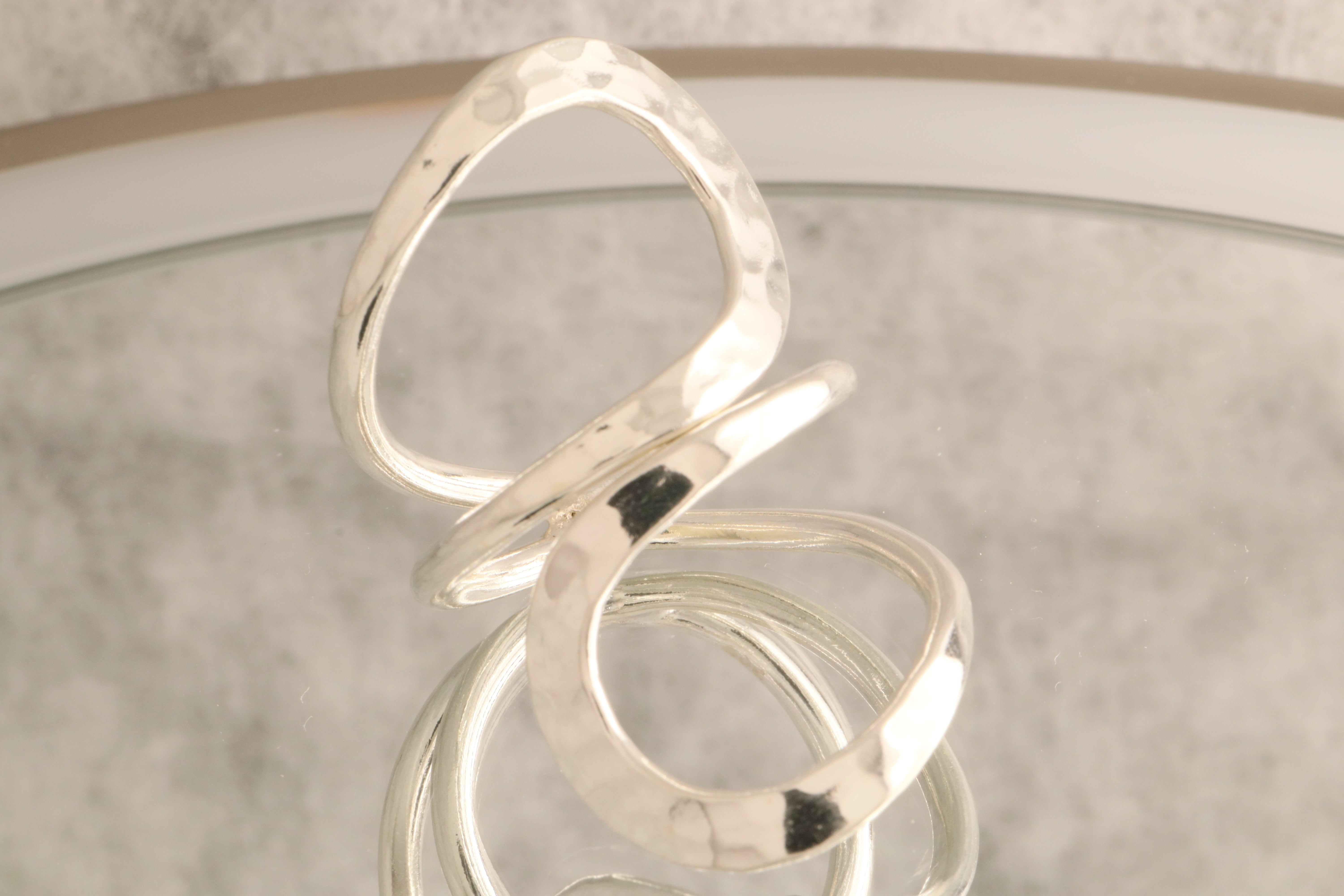 Spiral Flow - Over 8 Grams Of 925 Sterling Silver Statement Ring