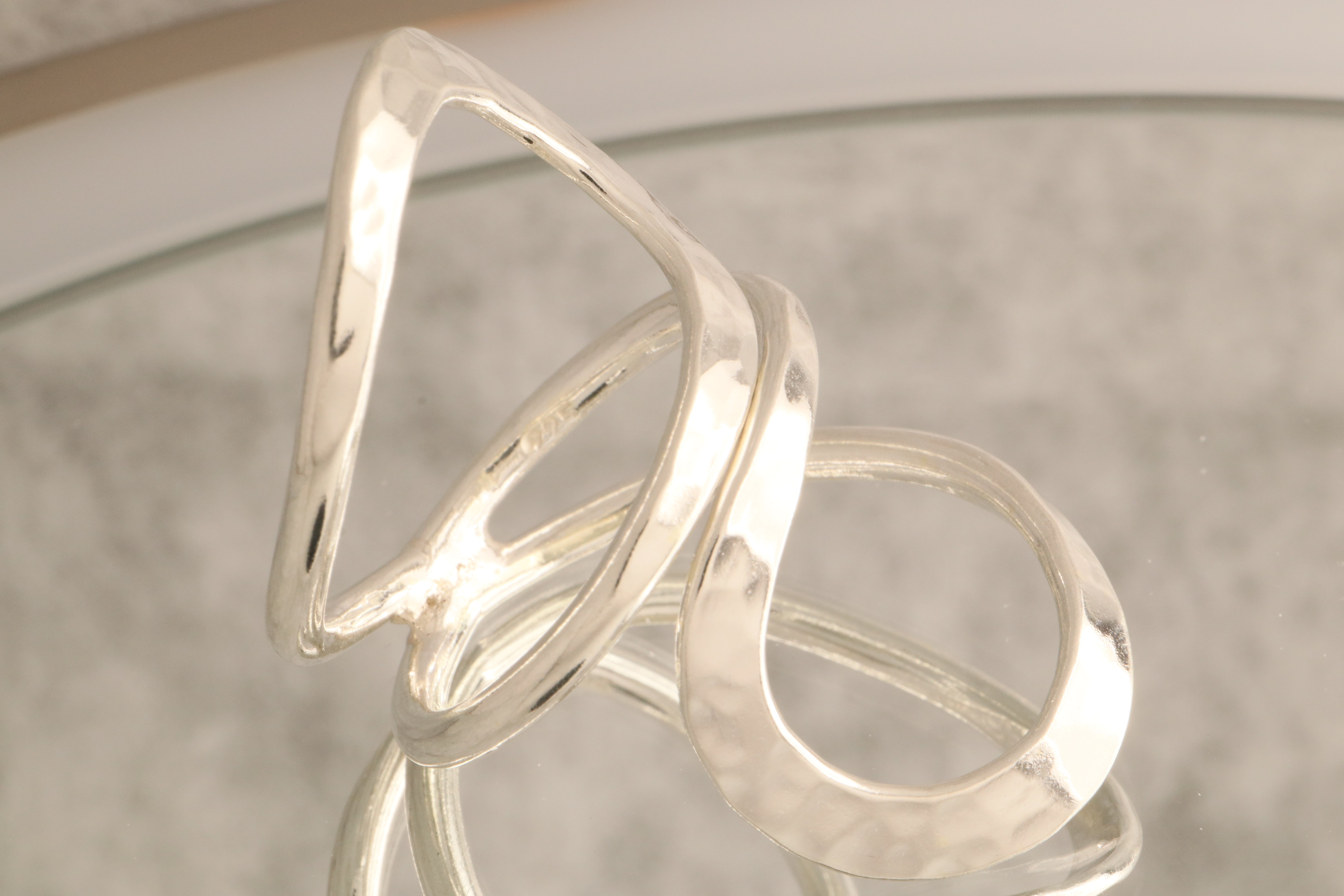 Spiral Flow - Over 8 Grams Of 925 Sterling Silver Statement Ring