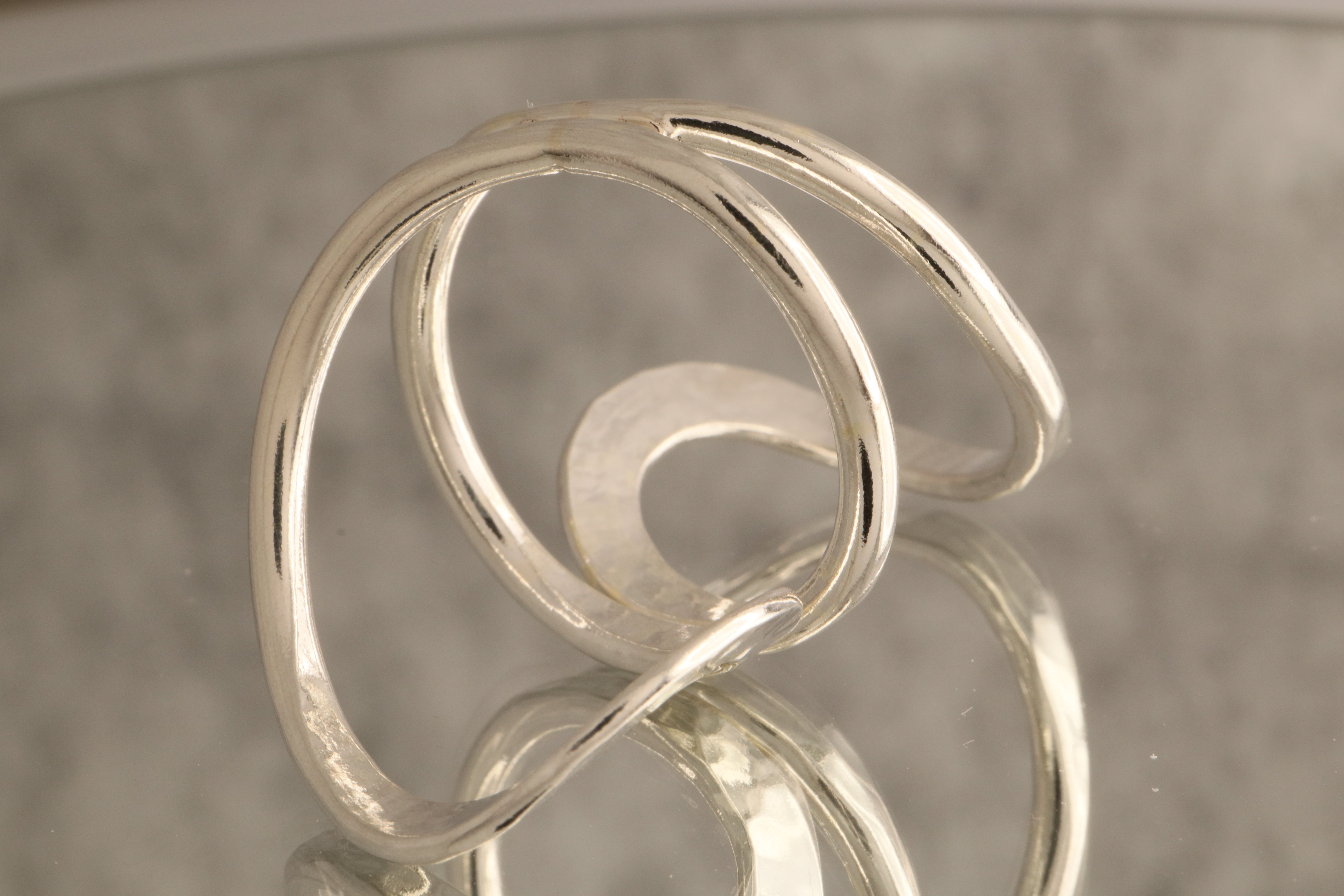 Spiral Flow - Over 8 Grams Of 925 Sterling Silver Statement Ring