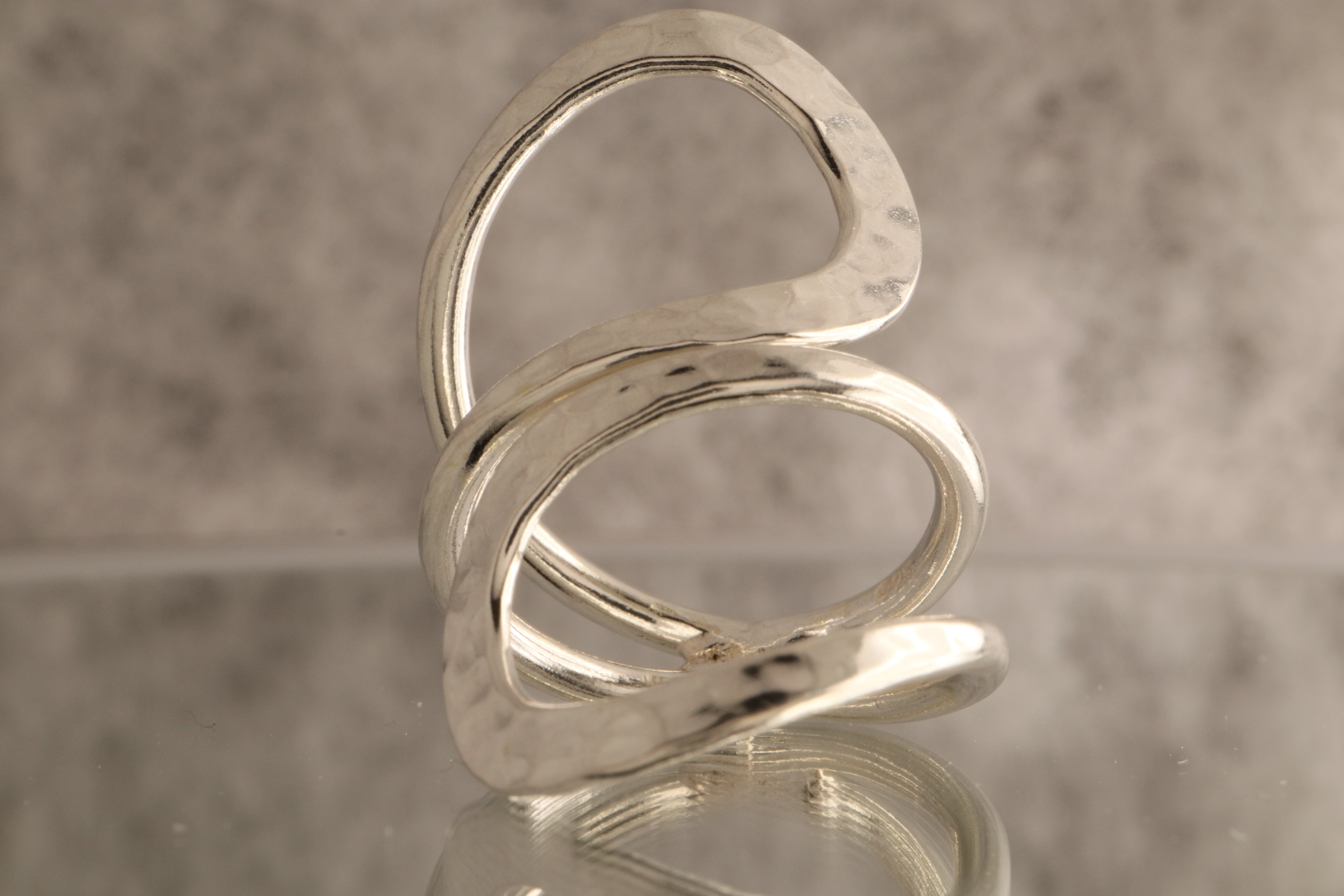 Spiral Flow - Over 8 Grams Of 925 Sterling Silver Statement Ring