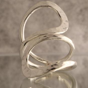 Spiral Flow - Over 8 Grams Of 925 Sterling Silver Statement Ring