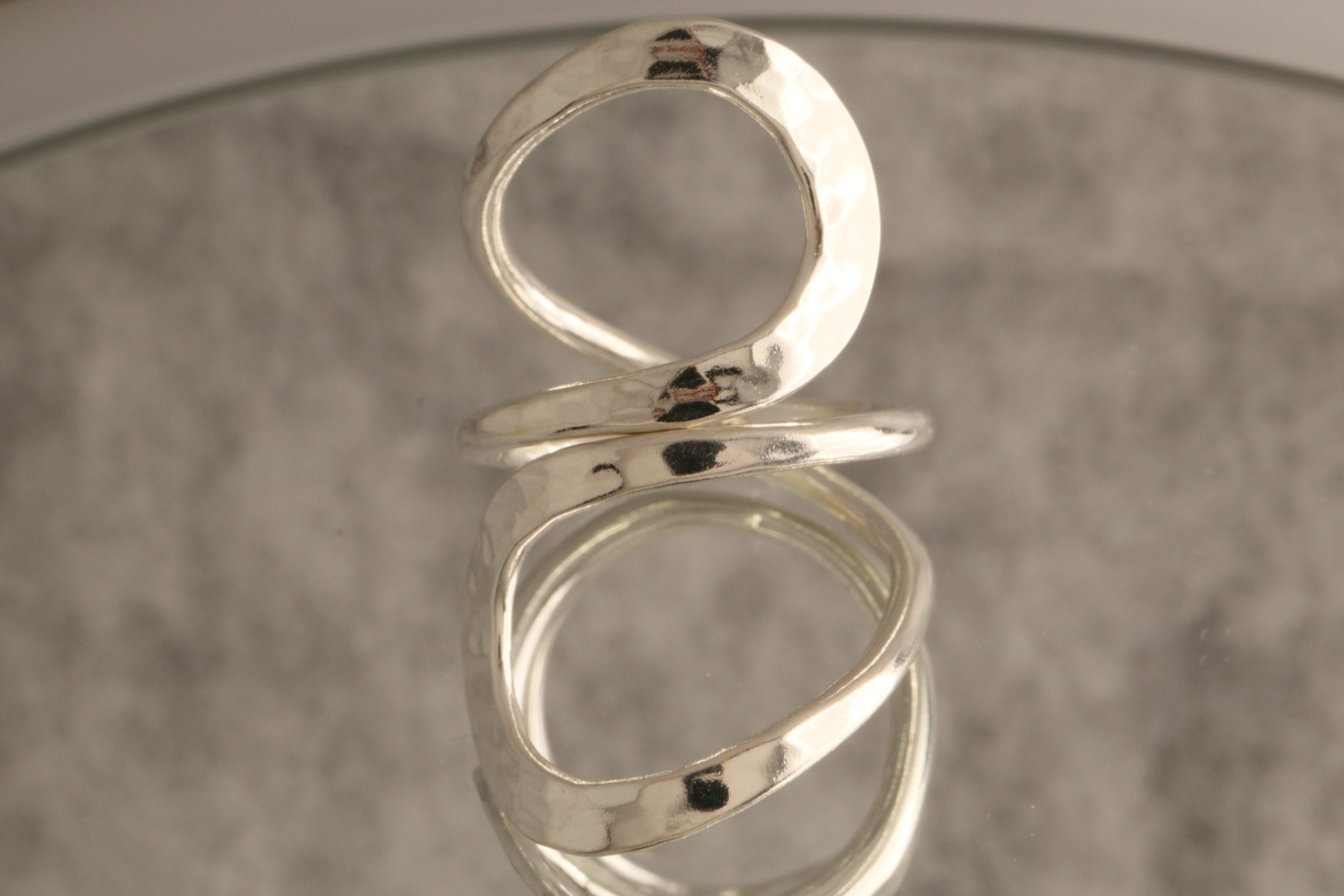 Spiral Flow - Over 8 Grams Of 925 Sterling Silver Statement Ring