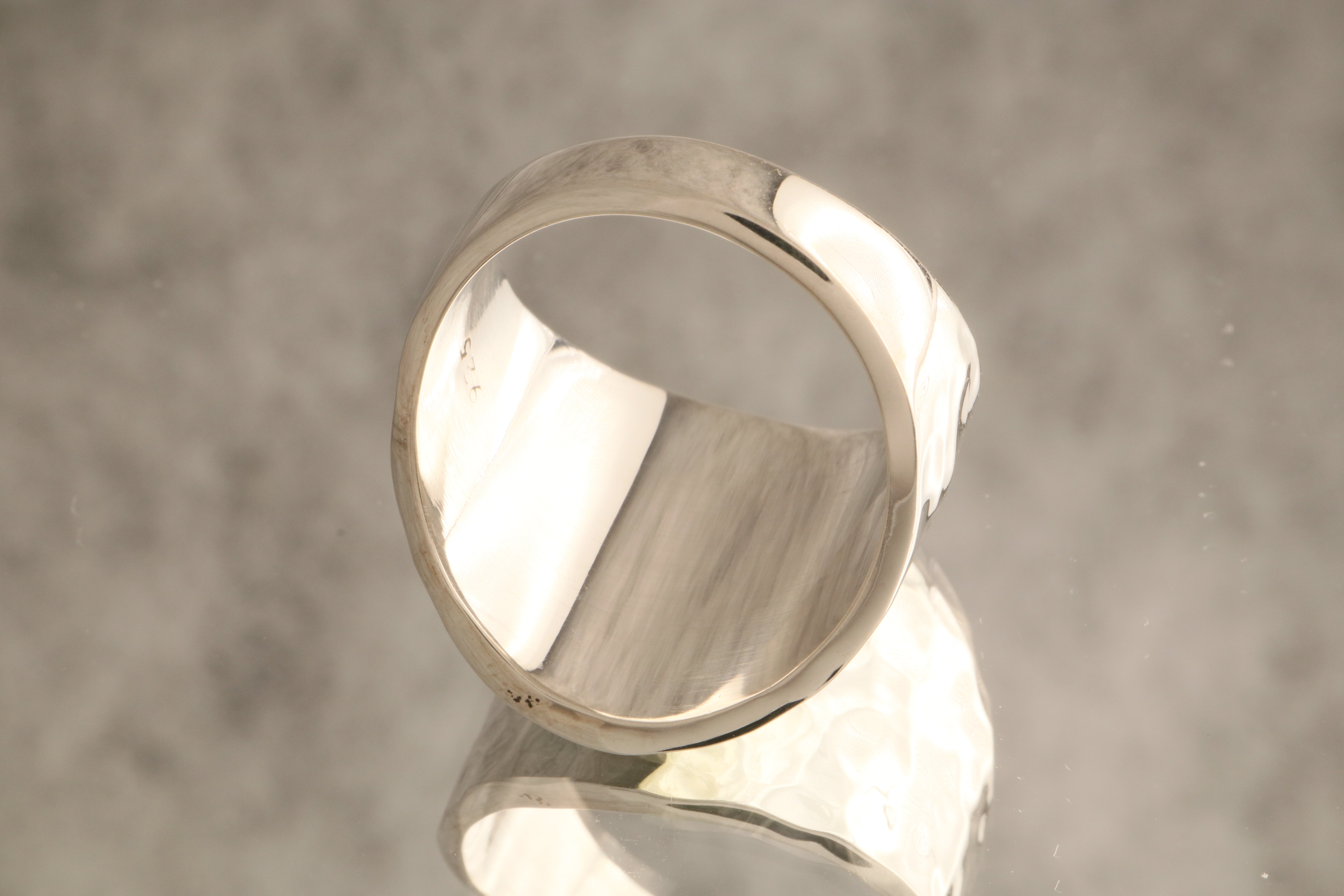 Elemental Strength - Over 11 Grams Of 925 Silver Hammered Band Ring