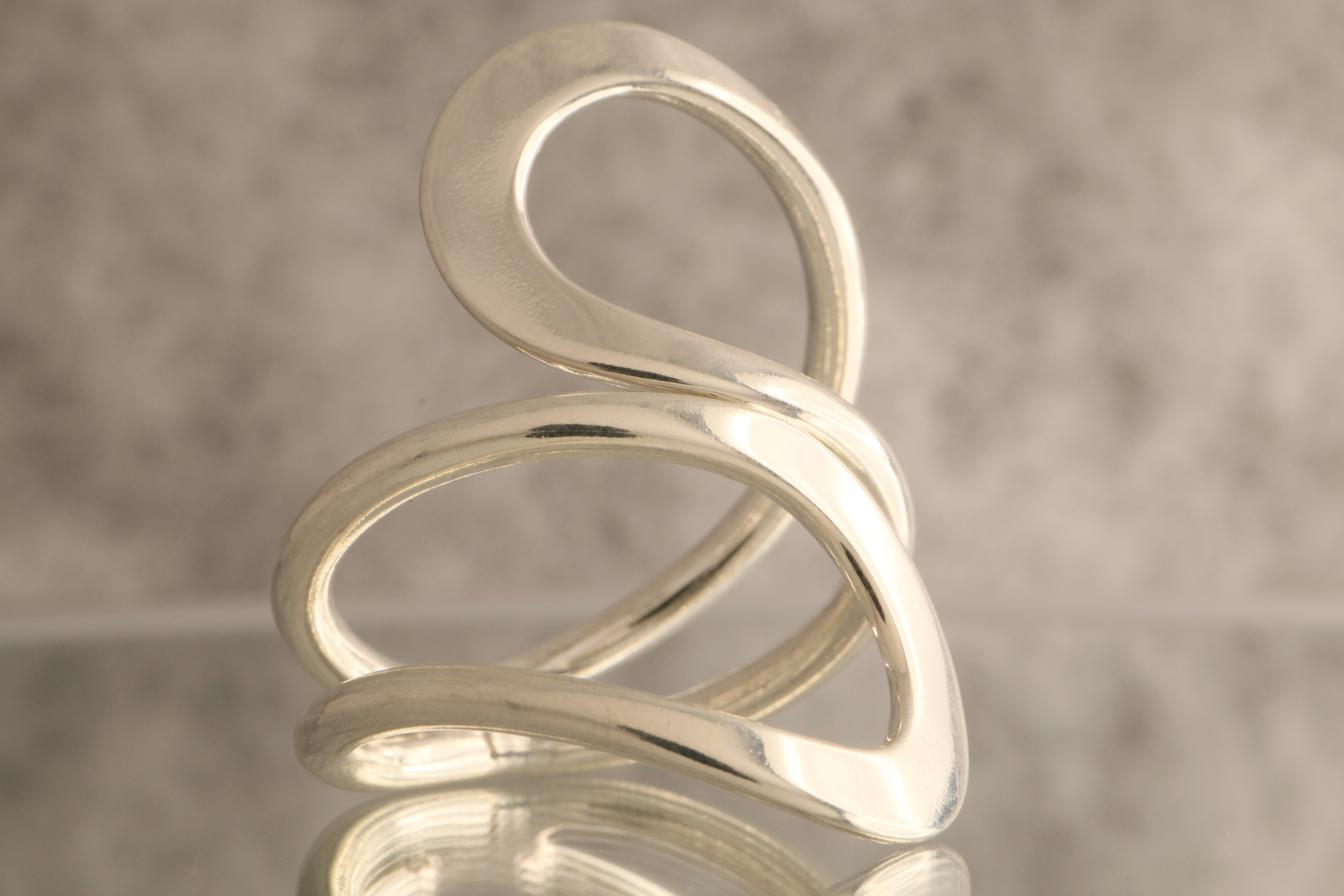 Infinity Curve - Over 7 Grams Of 925 Sterling Silver Statement Ring