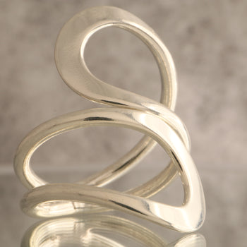 Infinity Curve - Over 7 Grams Of 925 Sterling Silver Statement Ring