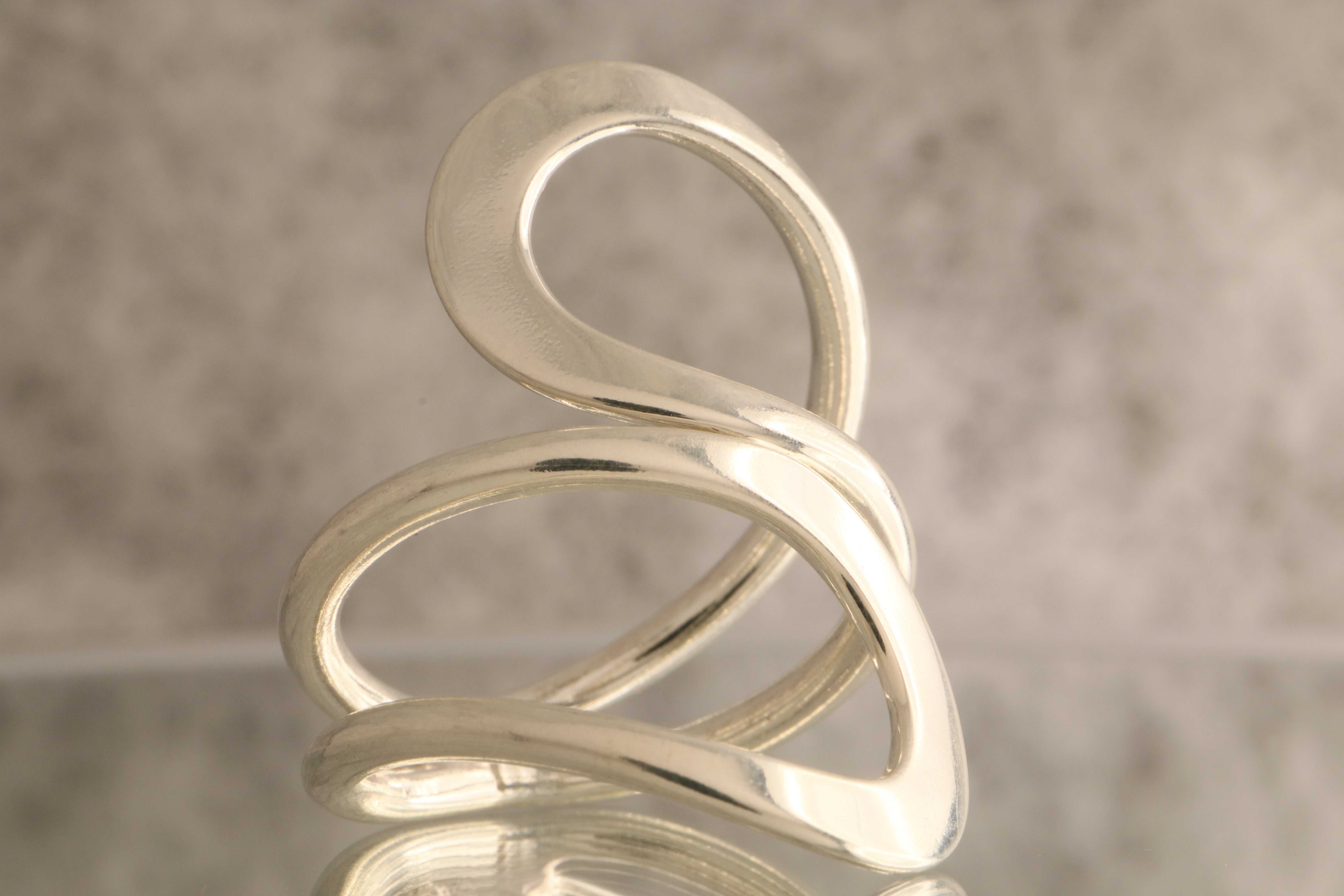 Infinity Curve - Over 7 Grams Of 925 Sterling Silver Statement Ring