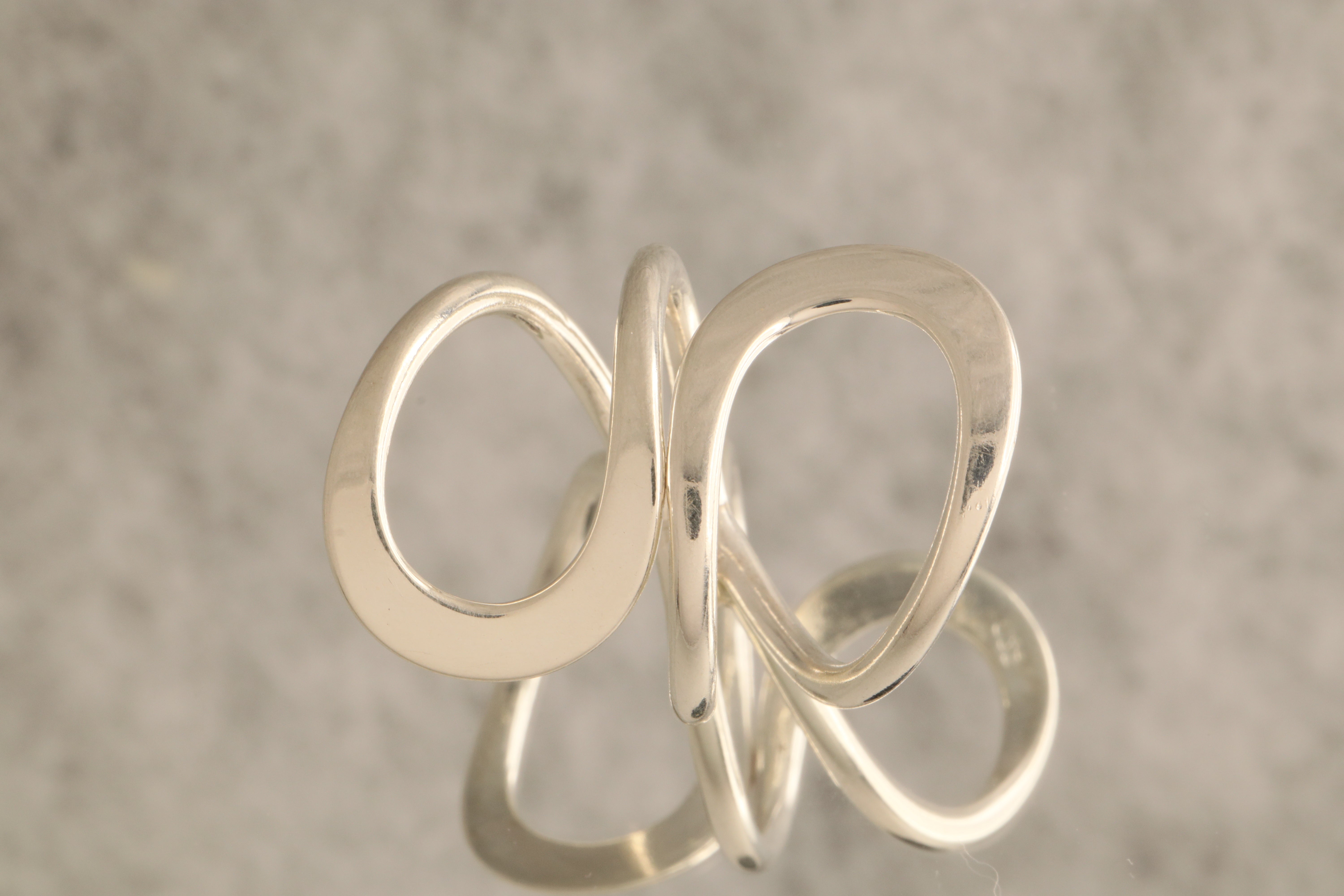 Infinity Curve - Over 7 Grams Of 925 Sterling Silver Statement Ring