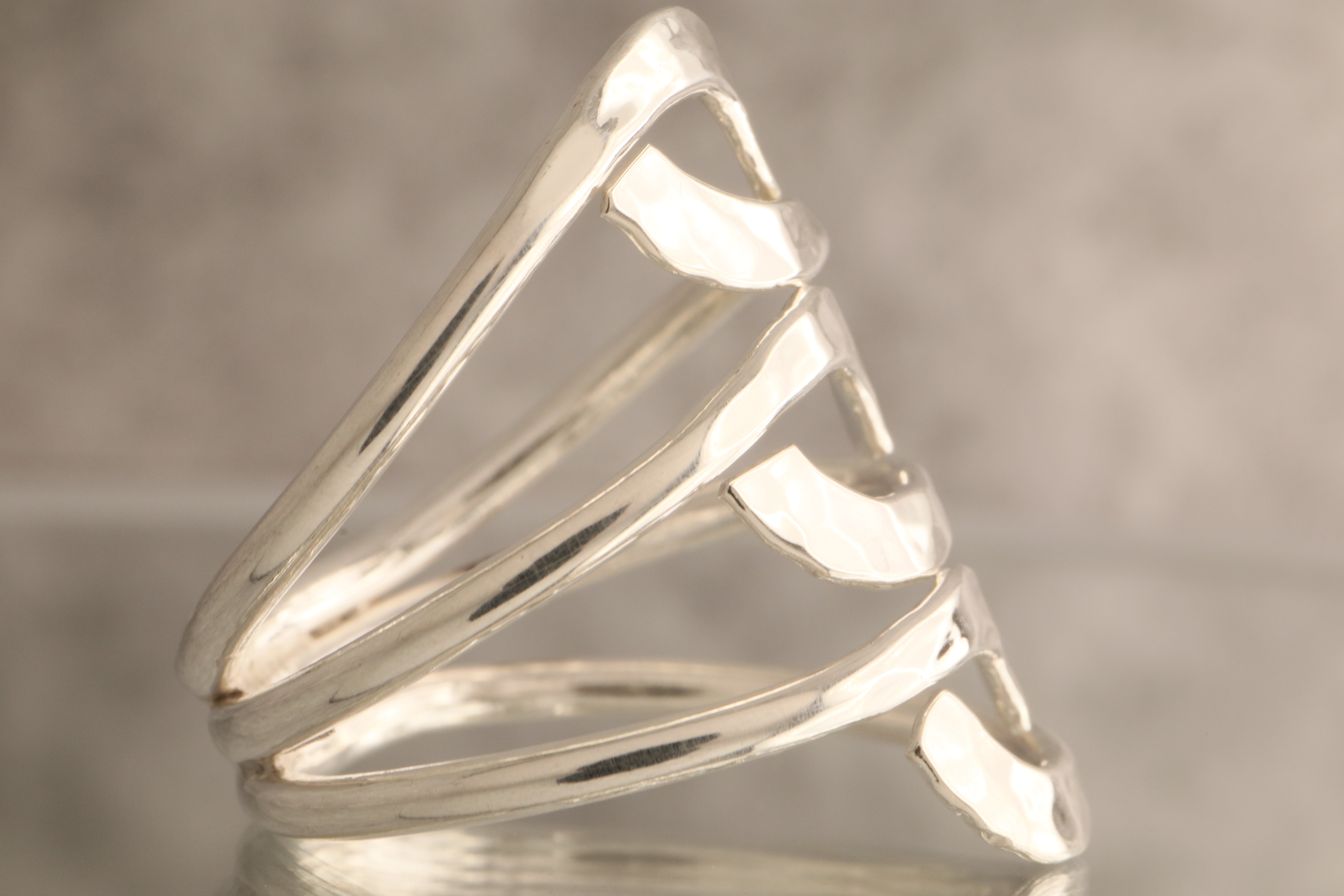 Tidal Grace - Over 6 Grams Of 925 Sterling Silver Tapered Wave Ring