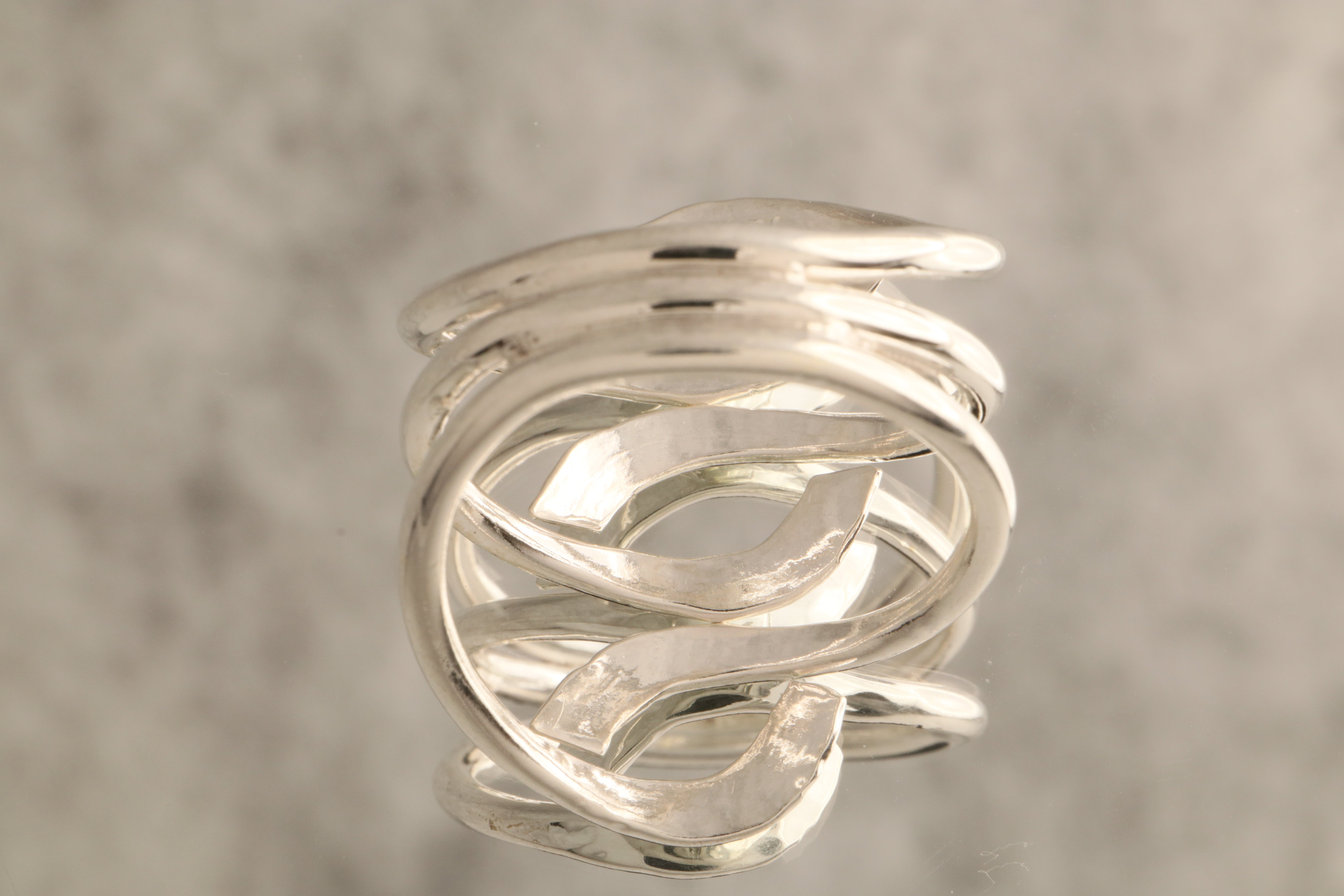 Tidal Grace - Over 6 Grams Of 925 Sterling Silver Tapered Wave Ring