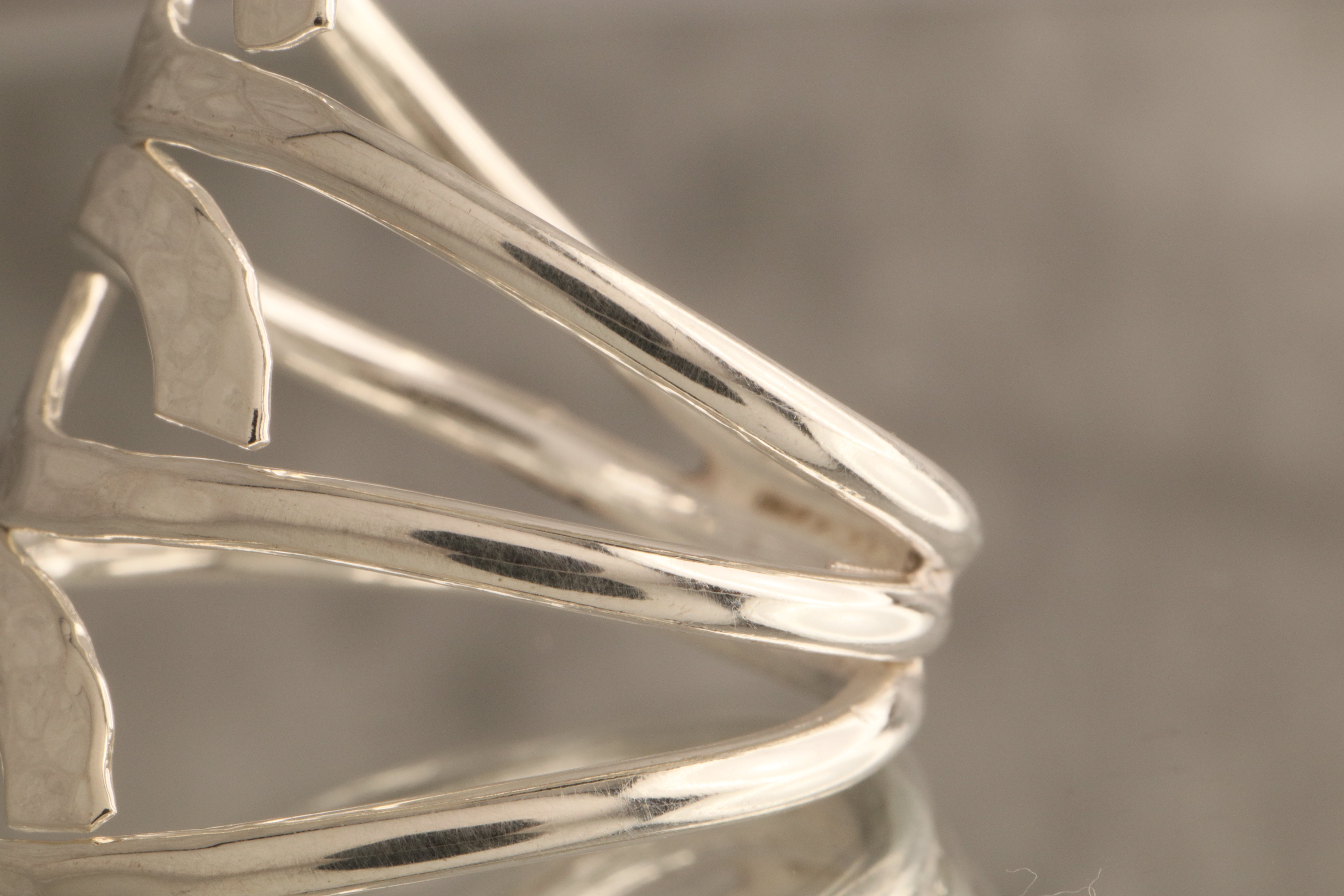 Tidal Grace - Over 6 Grams Of 925 Sterling Silver Tapered Wave Ring