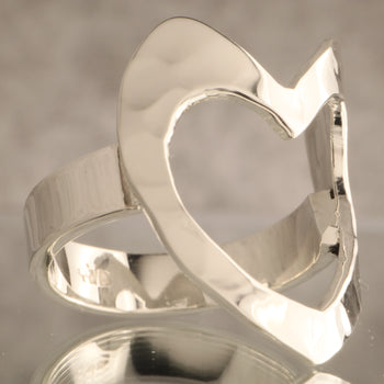 Heartfelt Embrace - 7.5 Grams Of 925 Silver Heart Ring