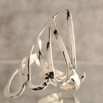 Flowing Lines - Over 5 Grams Of 925 Silver Ring