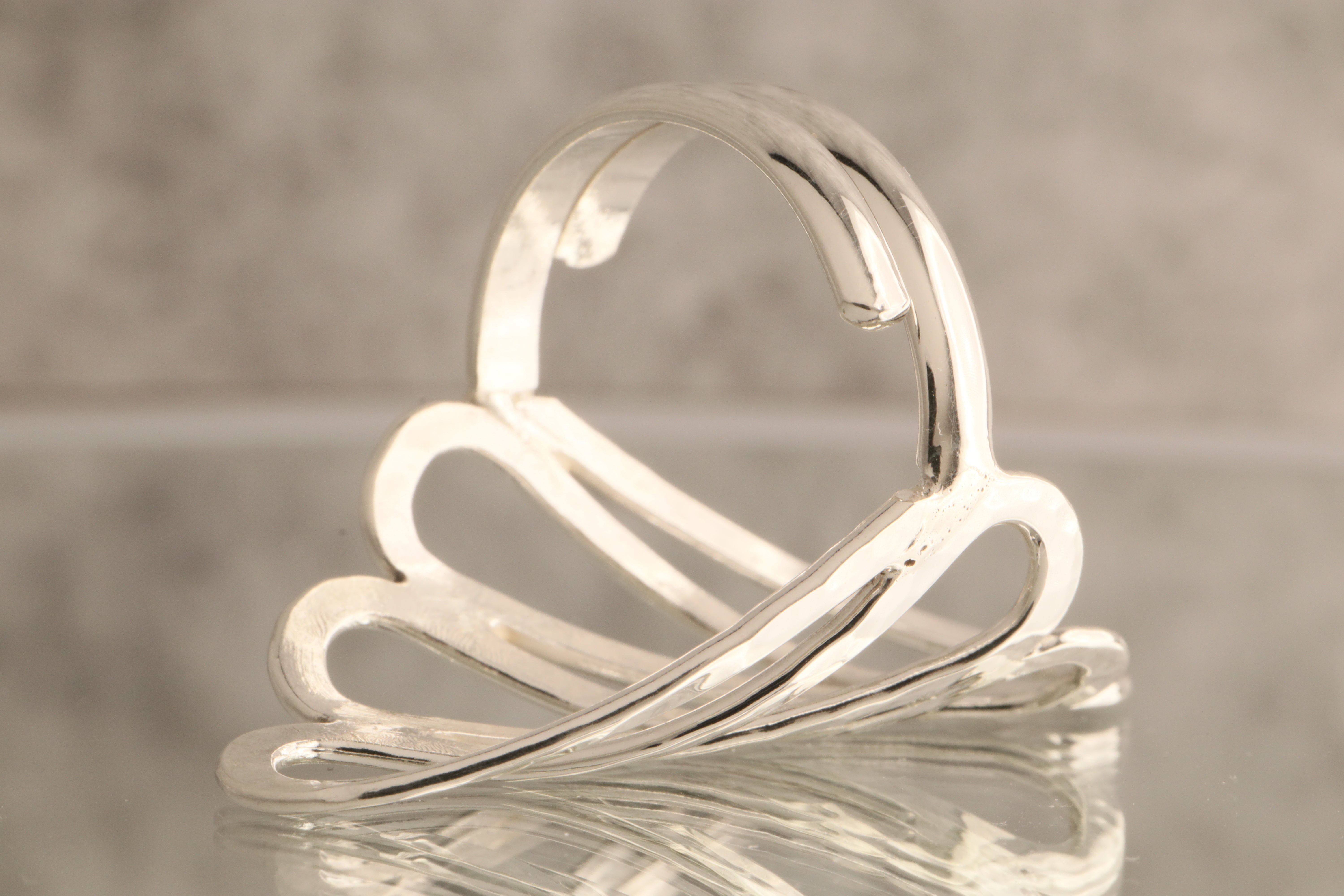 Flowing Lines - Over 5 Grams Of 925 Silver Ring