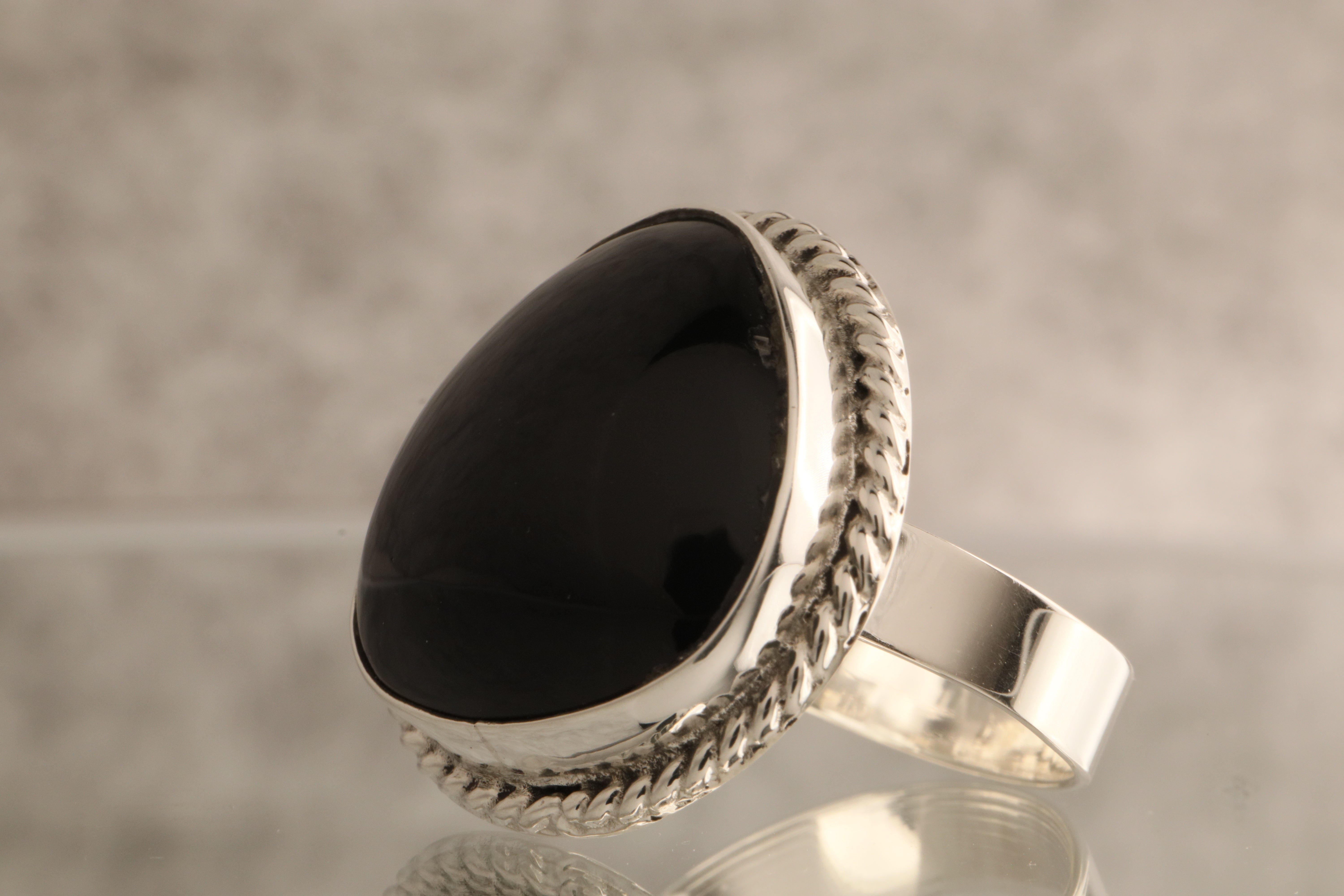 Crimson Heart - 9 Grams Of  925 Silver Ring with Red Resin Stone Or Onyx