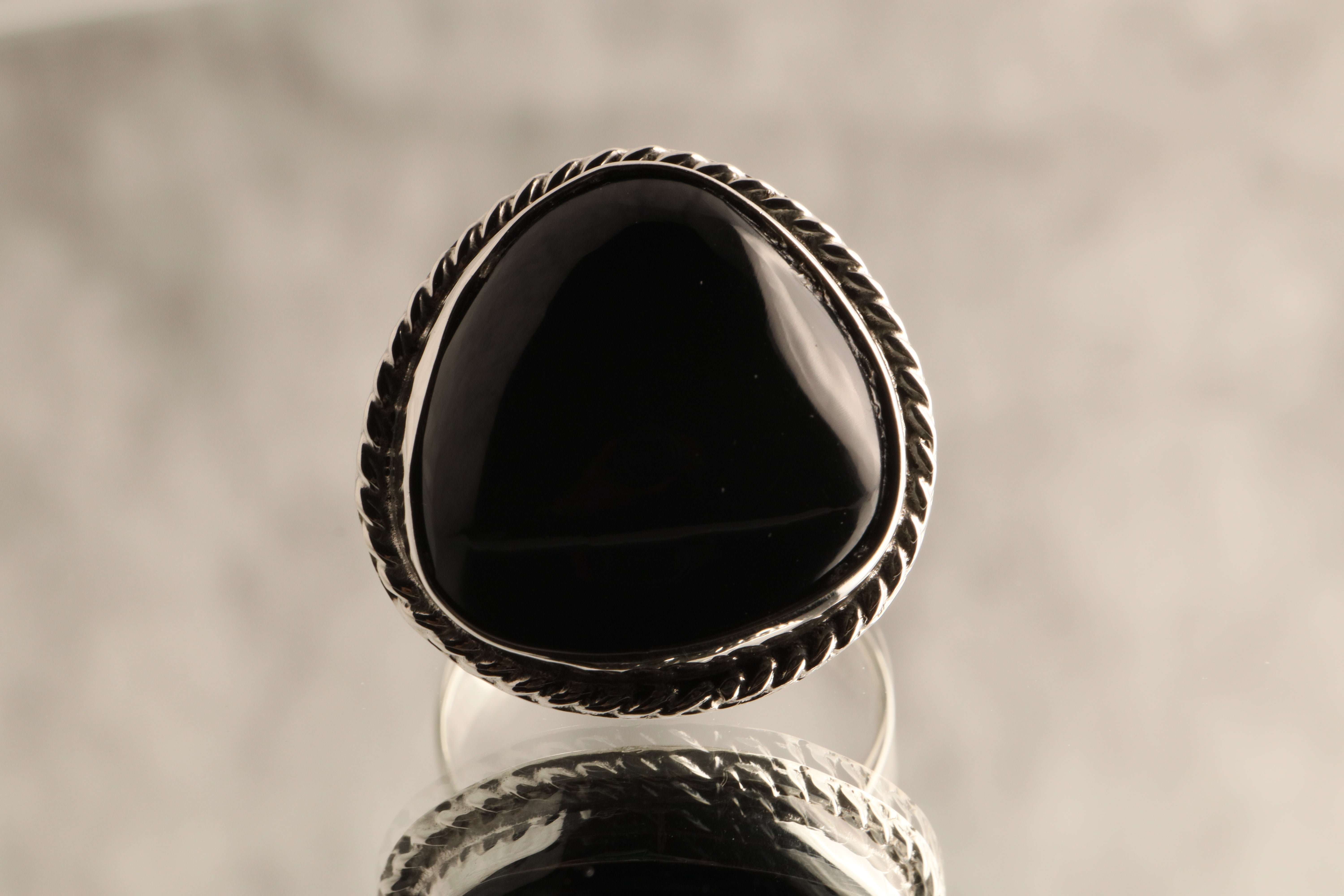 Crimson Heart - 9 Grams Of  925 Silver Ring with Red Resin Stone Or Onyx