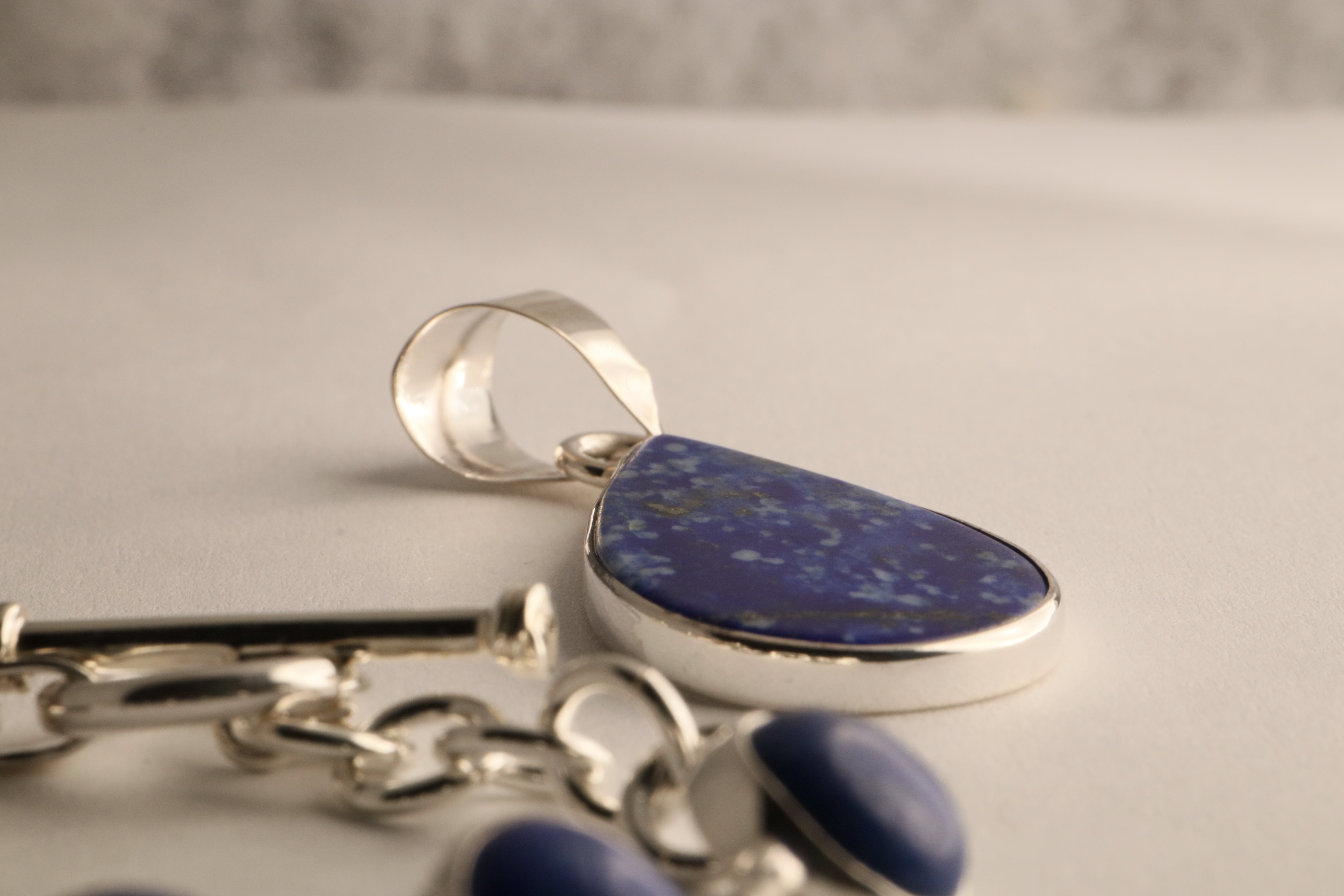 Celestial Elegance – Lapis Lazuli & 925 Sterling Silver Jewelry Set