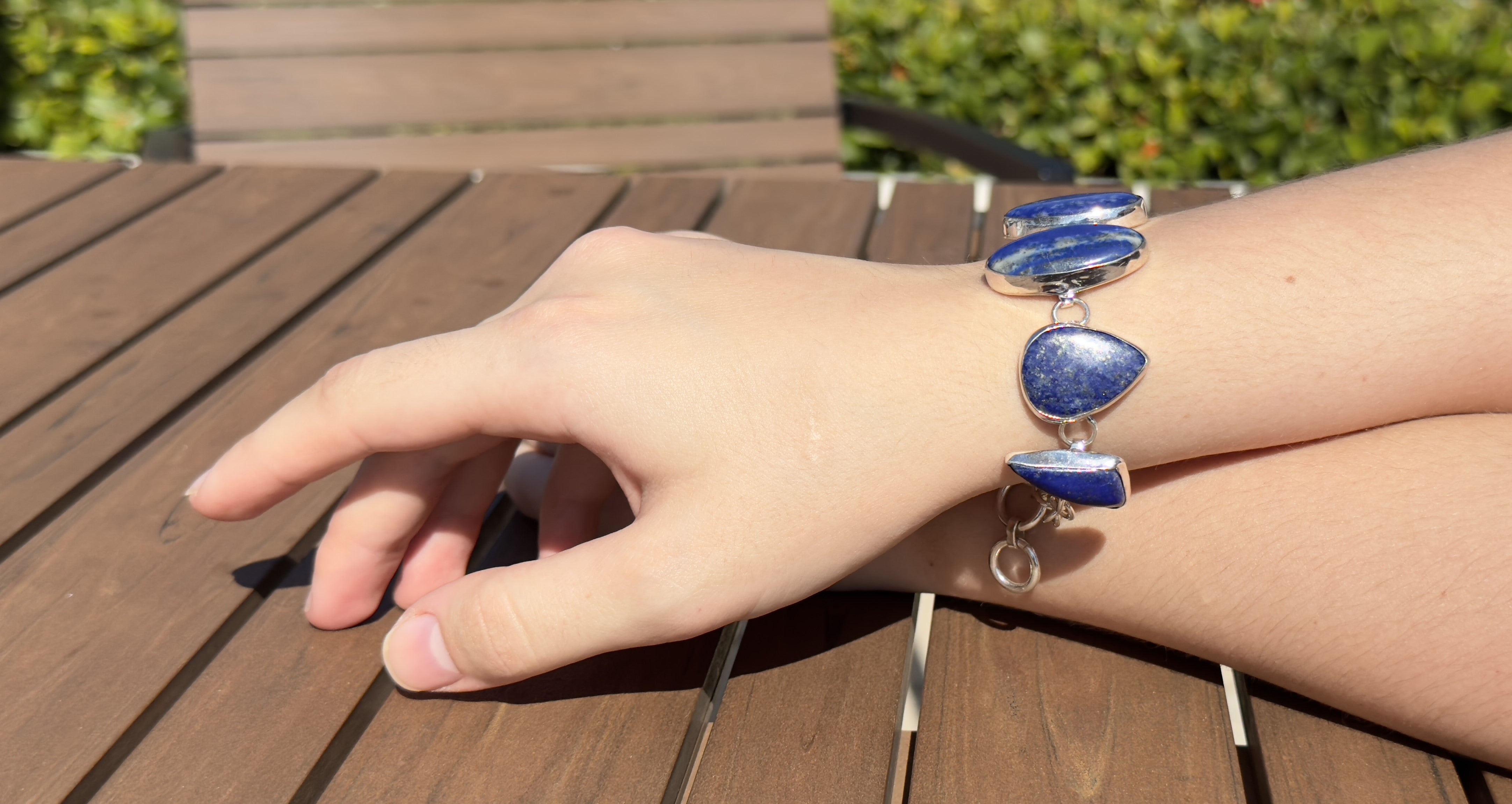 Celestial Dream - Lapis Lazuli 925 Silver Bracelet