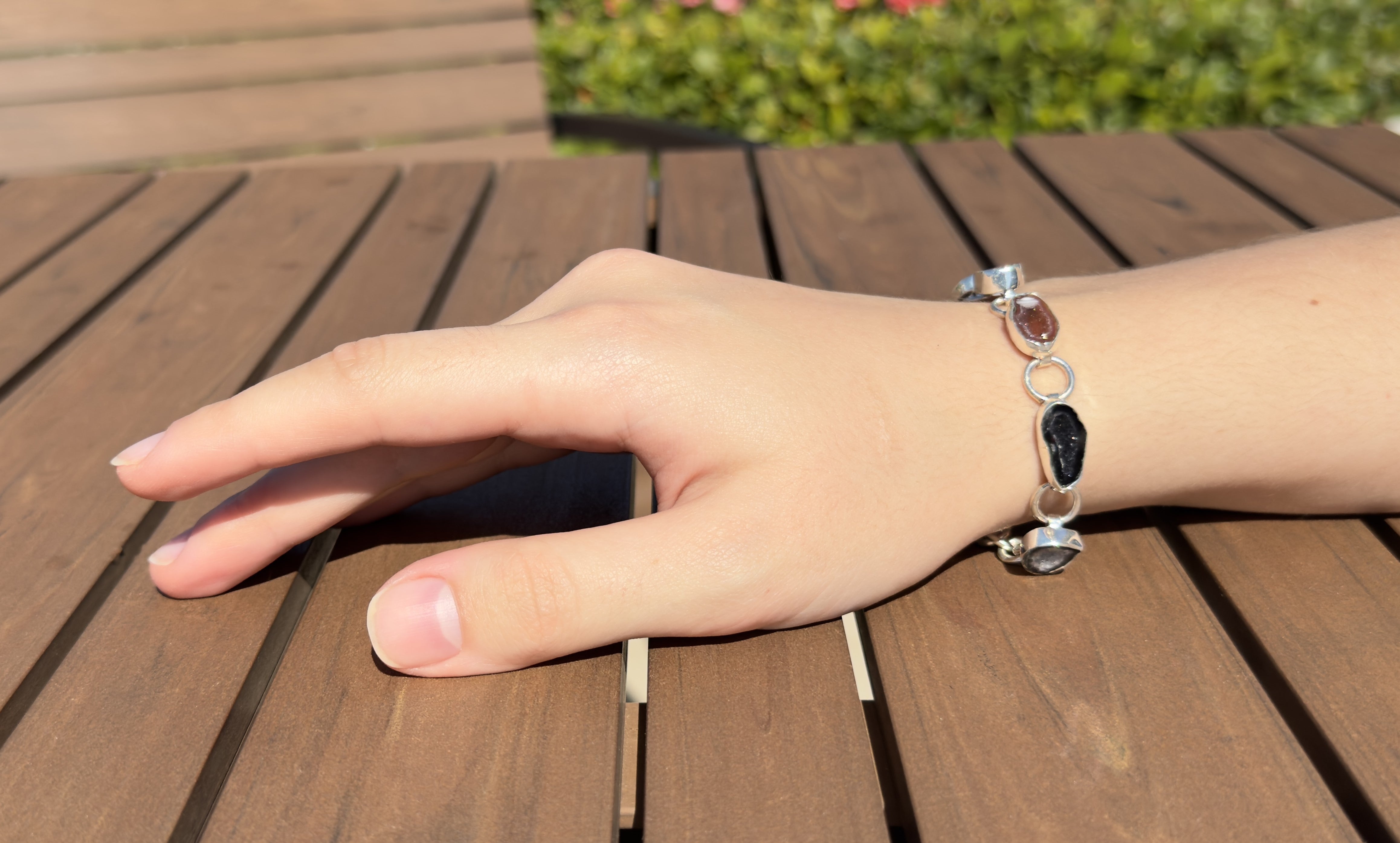 Earth’s Essence - Geode 925 Silver Bracelet