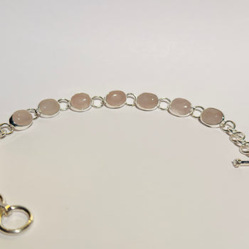 Heart’s Embrace - Rose Quartz 925 Silver Bracelet