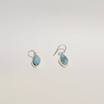 Ocean’s Whisper - Larimar 925 Silver Earrings