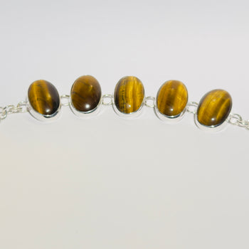 Guardian’s Strength - Tiger’s Eye 925 Silver Bracelet