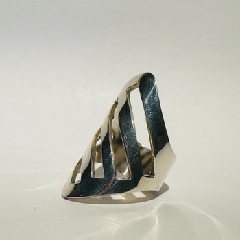 Waves of Strength - 925 Silver Statement Ring