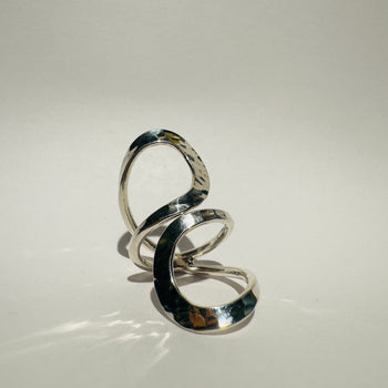 Spiral Flow - 925 Silver Statement Ring