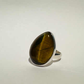 Lion’s Heart - Tiger's Eye 925 Silver Ring