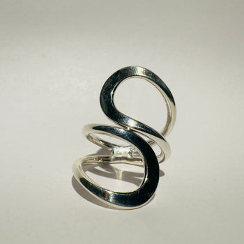 Infinity Curve - 925 Silver Statement Ring