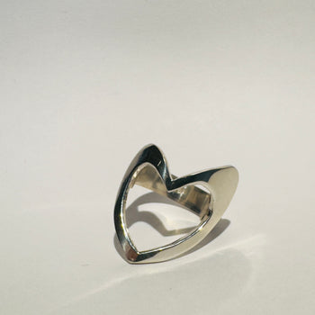 Heartfelt Embrace - 925 Silver Heart Ring