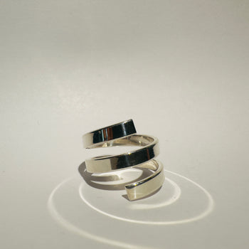 Infinite Flow - 925 Silver Spiral Wrap Ring