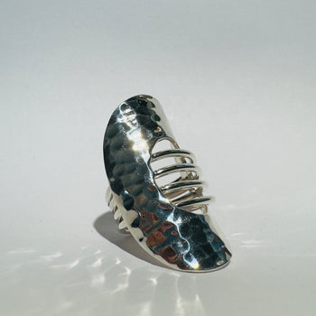 Eternal Flow - Hammered 925 Silver Statement Ring