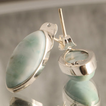 Ocean’s Calm - Larimar 925 Silver Earrings