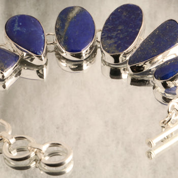 Celestial Dream - Lapis Lazuli 925 Silver Bracelet