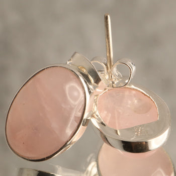 Soul’s Whisper - Rose Quartz 925 Silver Earrings