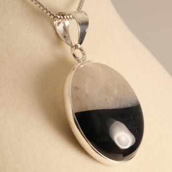 Midnight Cascade – Agate Druzy Pendant in 925