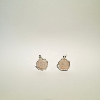 Blossoming Love - Rose Quartz 925 Silver Earrings