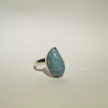 Ocean's Heart - Larimar 925 Silver Ring