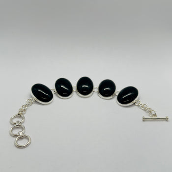 Midnight Harmony - Onyx 925 Silver Bracelet